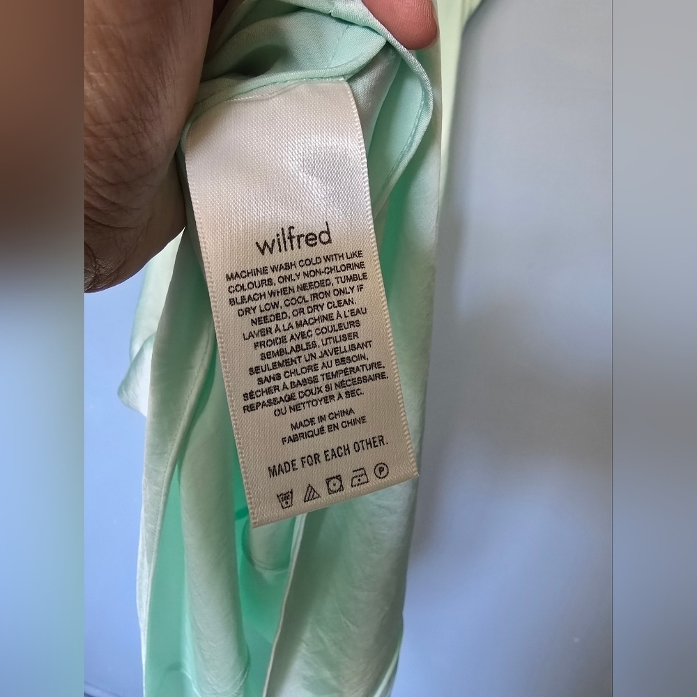Wilfred Slinky Midi Slip Dress Green M - Picture 5 of 9